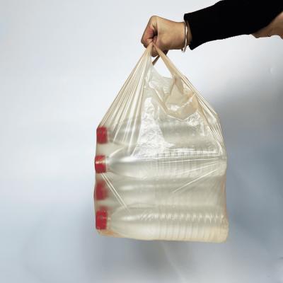 Cina T-shirt in poli-plastica HDPE su misura Borsa da supermercato per imballaggi per ortaggi alimentari in vendita