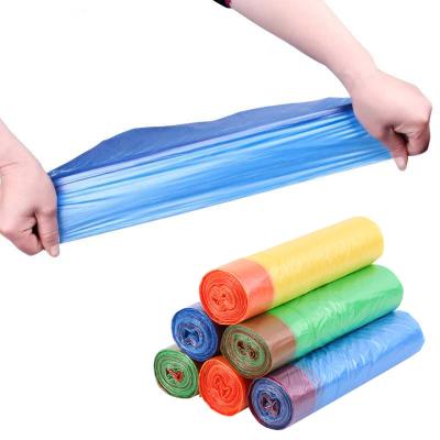 China Thickened Large Vest Draw Rope Automatic Closure Kitchen Plastic Litter Bag for Household for sale