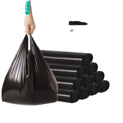 China Muestra de HDPE/LDPE/LLDPE Personalización Bolsas de basura de plástico negro Bolsas de basura pesadas en venta