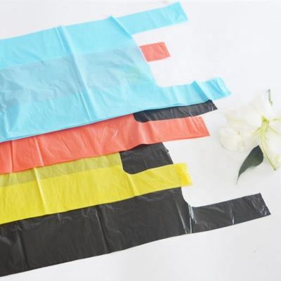 China Supermarket Vest Handle Shopping Bags with Offset Printing and Recyclable Plastic for sale