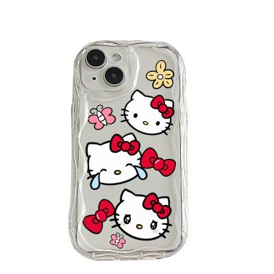 China New Shockproof Cartoon Cat Suitable for iPhone14pro Phone Case iPhone13 Transparent Soft Silicone iPhone12 Anti-falling iPhone7p for sale