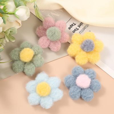 China Baole velvet ornament accessories DIY hairpins shoes and hats accessories Japan and Korean style hippie flower accessories children for sale