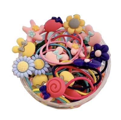 China Japan headband Korean style girls princess headdress baby cute cartoon fruit and Korean style children little elastic hair bands ring boxed set for sale