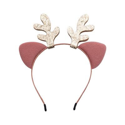 China Christmas party star headband with the same style girl antlers headwear elk headband hair accessories cute little loop headdress Christmas for sale