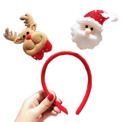 China Christmas hair accessories Christmas headband adult and children holiday dress antlers headdress Internet celebrity old man headband December luminous buckle for sale