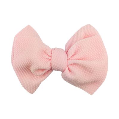 China European and American style 6inch cotton seersucker oversized knotted bow girl hairpin headband headwear for sale