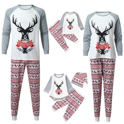 China Breathable Christmas Pajamas Clothes Pajamas Family Matching Custom Family Christmas Pajamas Sets for sale