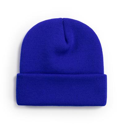 China JOINT Wholesale Cheap Custom Slapped Knit Bowler Hats Winter Warm Pure Color Thick Wool Beanie Knitted Hat for sale