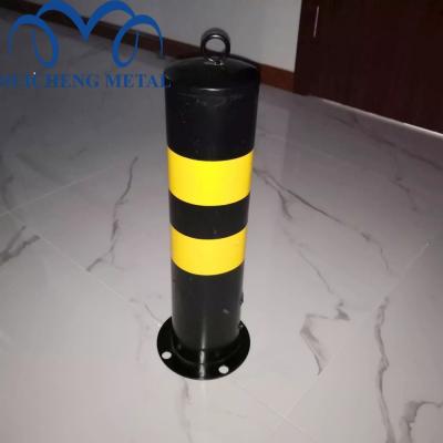 China Easily Assembled Powder Coated Bollard/Metal Safety Pipe City Warning Bollard/Inground Guard Street Traffic Safety Bollard for sale