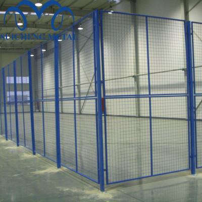 China Easily Assembled Blue Color 1.8m High Barrier Partition Panels /wire Mesh Warehouse Security Fence for sale