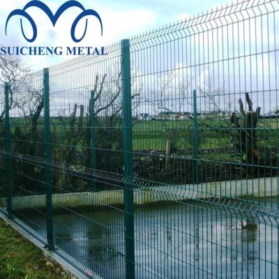 China Easily Assembled Guangzhou Galvanized Post And Steel Mesh Fence /metal Fences Panels v Mesh Fence for sale