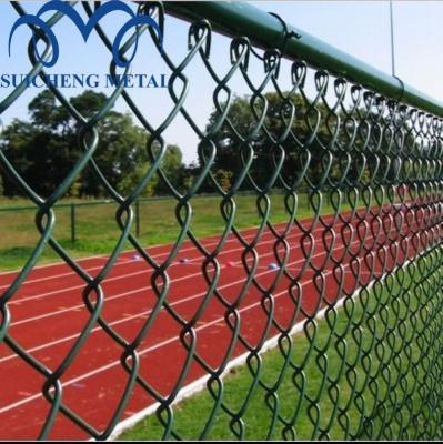 China Anti - Corrosion Commercial Canton Chain Link Fence Panels Galvanized Iron Wire Mesh For Fencing for sale