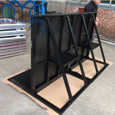 China Event Crowd Control 1.2m X 1m X 1m concert crowd control mojo movable retractable steel barricade for sale