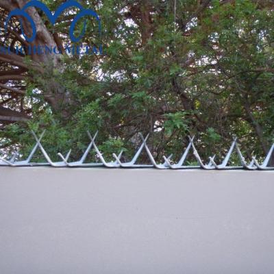 China Wall Spike For Protection Guangzhou Factory Fence Wall Galvanized Bird Spikes Strip Anti Climb Spikes for sale