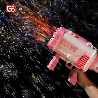 China Oversized Gat Ling Light Up Burbujas Bubble Gun Children's Toy 52-Hole BS Bubble Burbujas Gift Colorful Luminous Automatic Outdoor Bubble Machine for sale