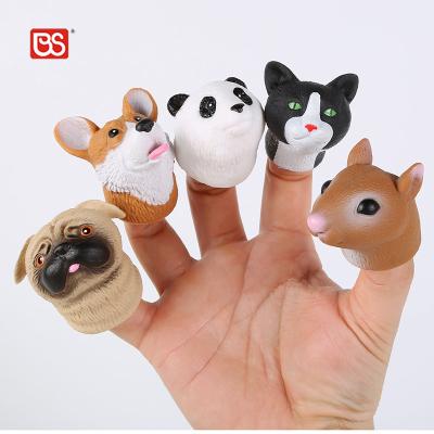 China Puppet for Children Toy Telling Kids Cat Dog Mini Hand Doll Cheap Animal Squirrel Finger BS Toy Different Rubber Wild Glue Felt Puppet for Children for sale