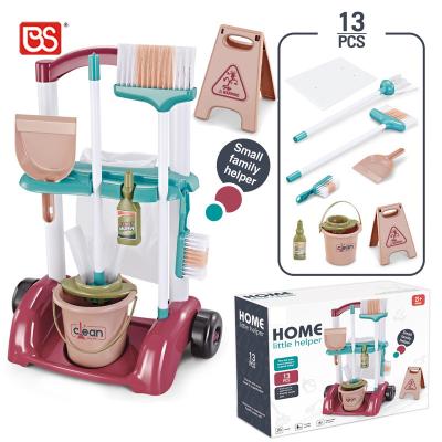 China Toy BS Toy 58cm Vacuum Trolley Tool High Household Plastic Sanitary Clean Car Cleaning Kit Toy Pretend Role For Educational for sale