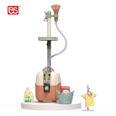 China Bedroom Appliances Home BS Play Toy Hanging Ironing Machine With Lights 15 Pcs Two Color Simulation Throwing Role Playing Children's Bedroom Appliances Music for sale