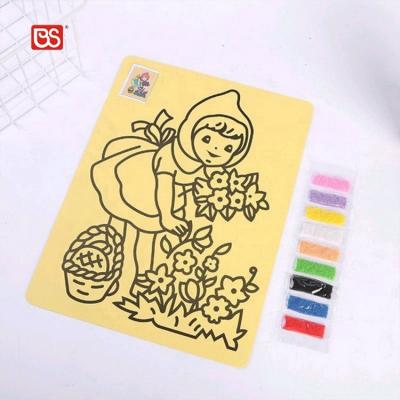 China Painting Kits For Kids BS Toy Educational Toys 9 Color DIY Paper Drawing Toys Open Handmade Cartoon Art Card Ebayro Sand Painting Kit For Kids for sale