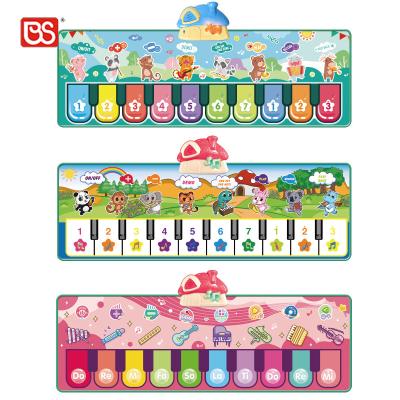 China BS Farm Cow Piano Keyboard Battery Operated Musical Kids Toy Portable Instrument Electric Animal Dance Mat Kick N Game Piano For Sale for sale