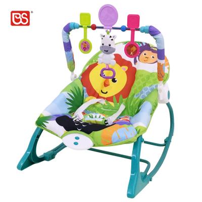 China BS Toy Newborn Relaxing Electric Bouncer Automatic Vibration Chair Baby Cradle and Dual Music Baby Swing Bed Cradle Rocking with 70*40*55C for sale