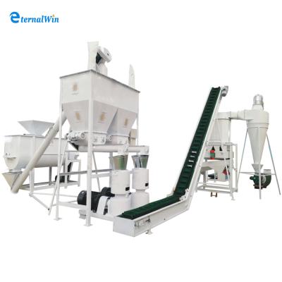 China High Efficiency Low Cost 1-2TPH Wood Pellet Processing Plant Sawdust Pellet Making Machine Complete Wood Pellet Production Line for sale