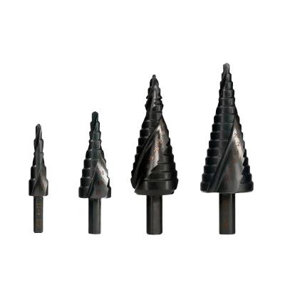 China Metal Drilling Machine 4-122032mm 6-30mm HSS Cobalt Step Cone Drill Bit Nitride Coated WoodMetal Hole Cutter Drill Spiral Spline St for sale