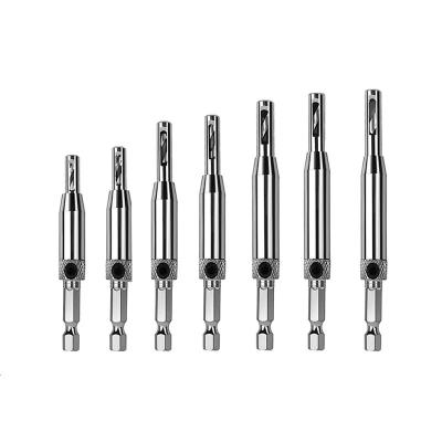 China Wood Drilling 1 Set Hinge Drill Bit Door Cabinet Self-Centering Hinge Locating Hole Cutter Woodworking Tool HSS Center Drill Bit 564-14 for sale