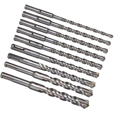 China For 9Pcs SDS Concrete Concrete Drill Plus Dual Slot Masonry Hammer Head Tool 5-16mm Electric Concrete Drill Bit for sale