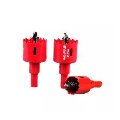 China Wood Drilling M42 PVC Red Plastic Cutting Bi Metal Hole Saw for sale