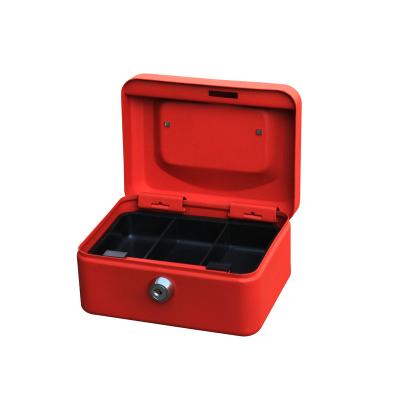 China Wholesale Small Size Cashier Smart Protable 6 Inch Money Saving Cash Box With Key Lock for sale