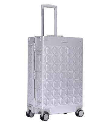 China Cheap Hot Selling Good Quality Cuboid Aluminum 20 Inch Trolley Aluminum Luggage Case for sale