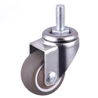 China Factory Wholesale PIVOT Tape Swivel Caster Wheels M8*20 Mute Wheels 1.5 Inch Caster Wheels Threaded for sale