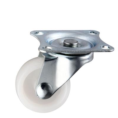 China PIVOT Load 5 Kg Light Duty Small Caster Wheels 1 Inch White Swivel Casters PP Plate Caster for sale