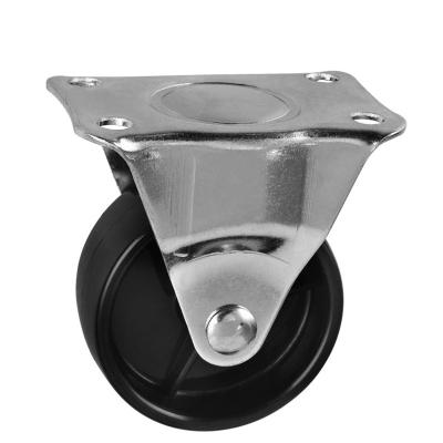 China Wholesale Rigid Caster Carts Tool Factory Small PP Black Directional Wheel 2 inch/50mm Caster Wheels for sale