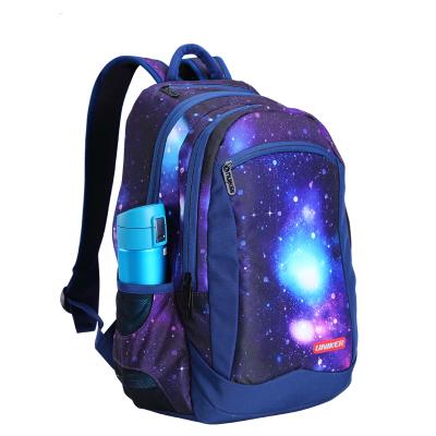 China UNIKER Galaxy Waterproof Backpack Fashion School Backpack Lightweight Travel Backpack Woman for sale