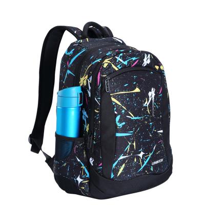 China Colorful Water Repellent UNIKER Polyester Lighting Rucksack Backpacks Backpack Rise For Students for sale