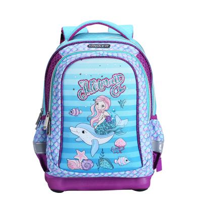 China UNIKER 2021 creatively water repellent kids backpack light children backpack mermaid backpack for schoolboy for sale