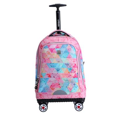 China UNIKER Original Designed Water Repellent Trolley School Backpack Student Trolley Bag Trolley Backpack For Girl for sale