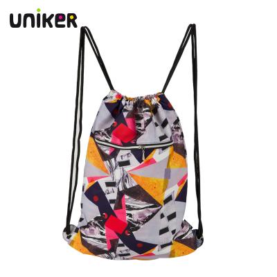 China UNIKER Waterproof Promotional Kids Waterproof Drawstring Gym Bag Backpack Bag Custom Gym Bagpack for sale