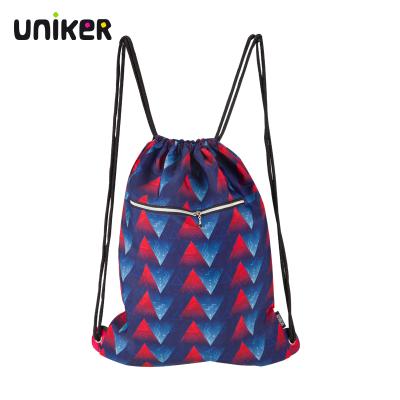 China UNIKER Waterproof Gym Twine Backpack Bag Sports Gym Foldable Travel Sackpack for sale