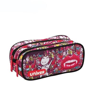 China Schools & Offices UNIKER Unicorn Pencil Case Kids Big Capacity Pencil Case Big Capacity Pencil Pen Case for sale