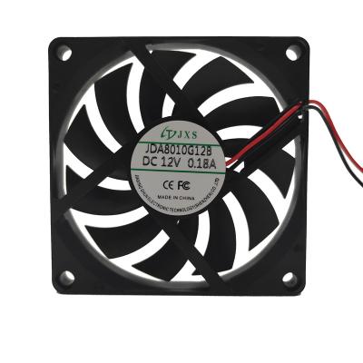 China High Speed ​​Ball Bearing DC Fan 8010 5V 3000rpm Industrial Hotel Fan , 80*80*10mm DC Fan for sale