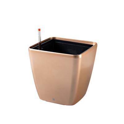 China Contemporary Customized Square Shape Garden Supplies Hydroponic Indoor Outdoor Self Watering Plant Plastic Flower Pot for sale