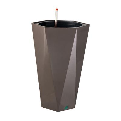 China 2022 Modern Contemporary Yizhitang Tall Self Watering Plastic Flower Plant Garden Pot for sale