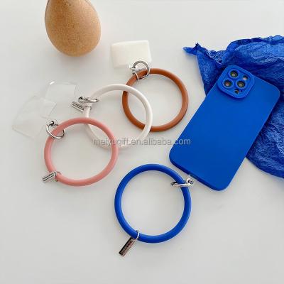 China Creative Flexible Silicone Pendant Wristband Case Mobile Phone Anti-lost Anti-drop Key Chain Matching Pendant for sale