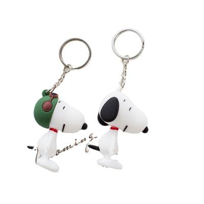 China Cute Charlie Brown Snooby Spike Anime PVC Gift Dog And Charlie Accessories Cartoon Key Chain for sale