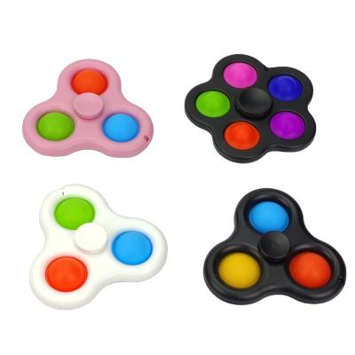 China Durable Custom Finger Gyro Sensory Finger Spinner Effort Spinner Hand Spinner Shaky Noise Push Toy Logo Finger Spinner Sensory Tip for sale