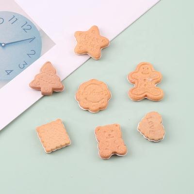 China Simulation Food Game Resin Biscuit DIY Cookies Mobile Phone Case Decoration Eco-friendly Material Handmade Cream Plastic Accessories for sale