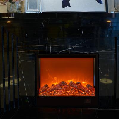 China Home heating system electric fireplace tempered glass insert open master flame electric fireplace for sale